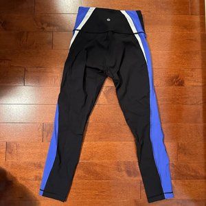 Lululemon Athletica Performance Leggings Black and Blue